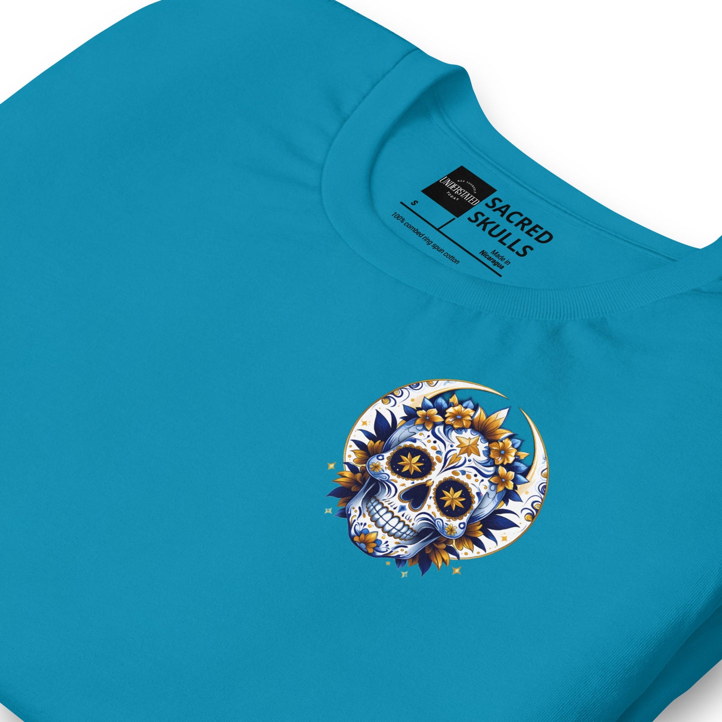Celestial Gold Sugar Skull Tee