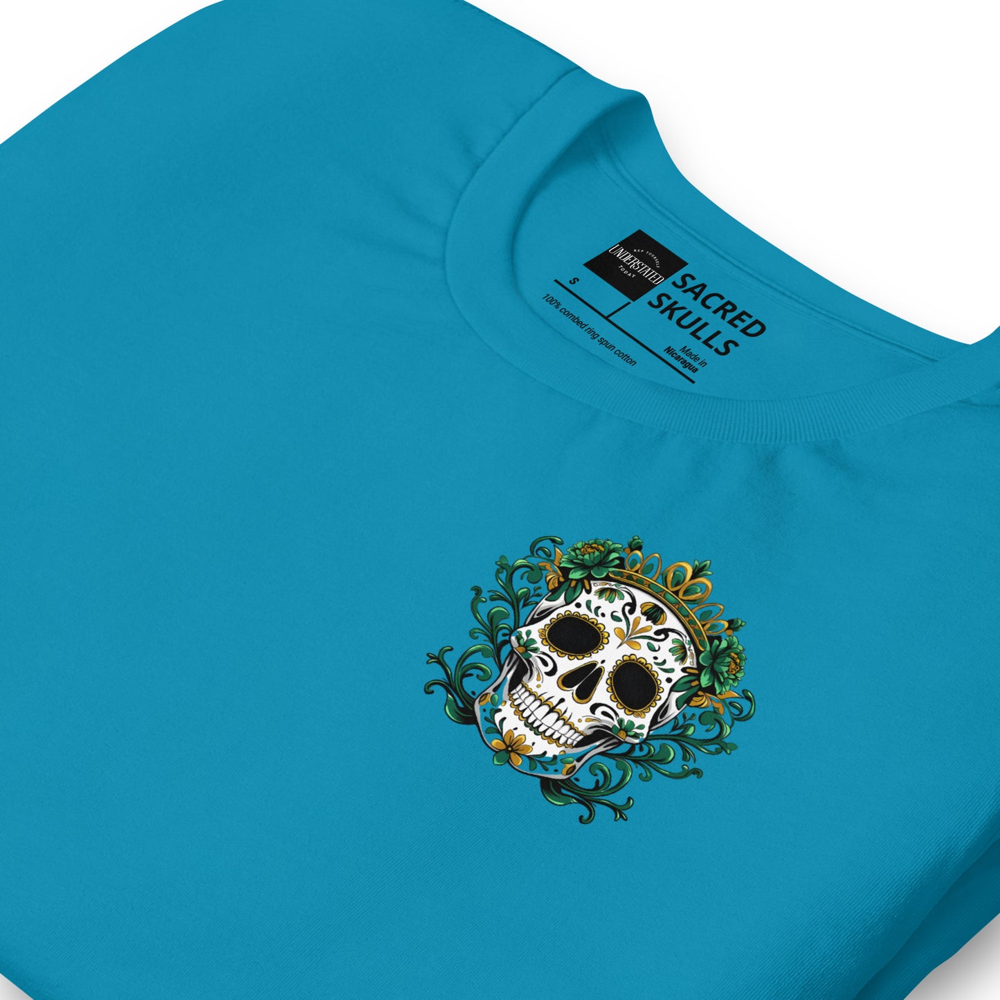 Regal Green Sugar Skull Tee