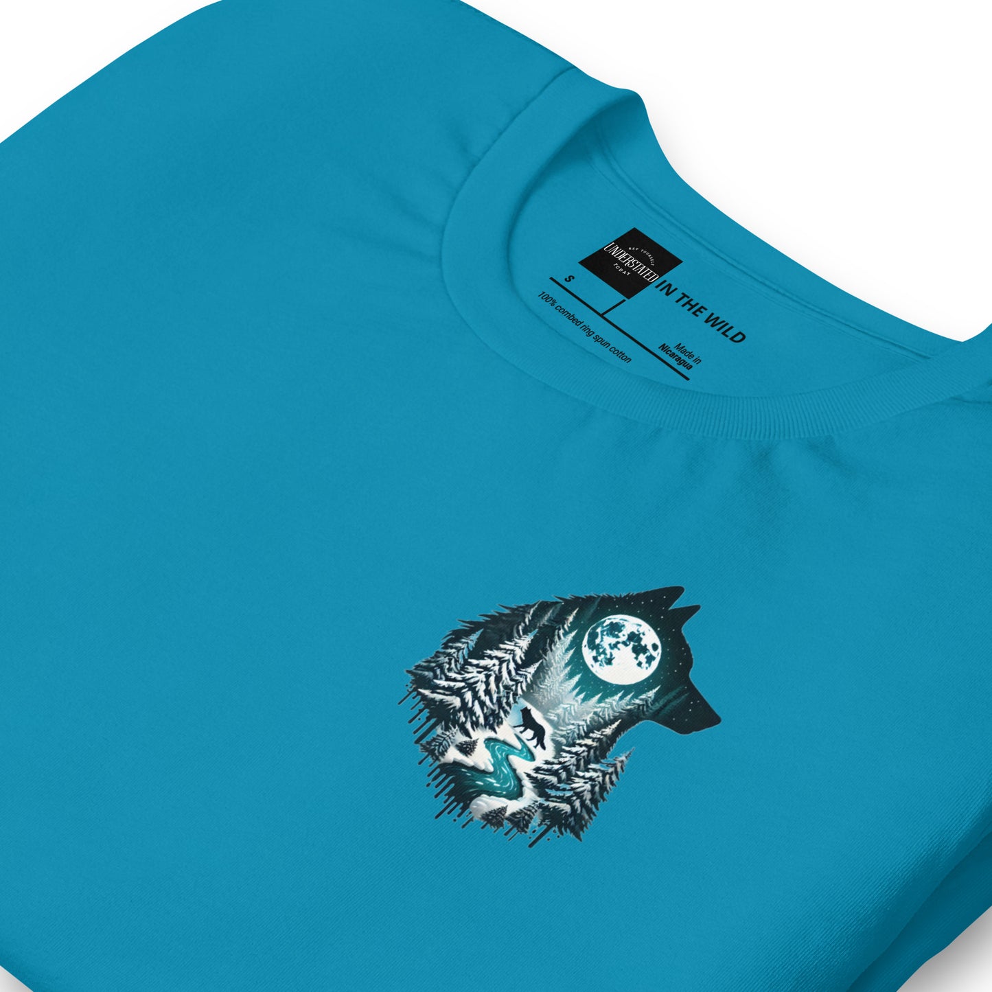 Moonlit Wolf and Winter Forest Adventure Tee
