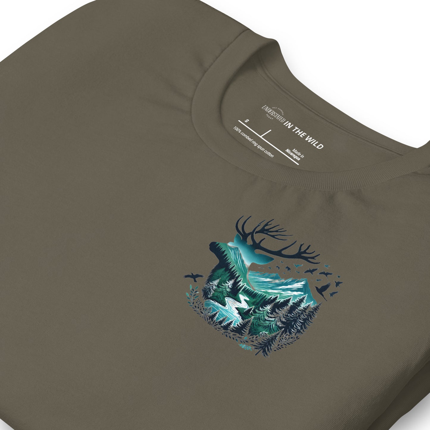 Majestic Deer Forest Nature Scene Tee