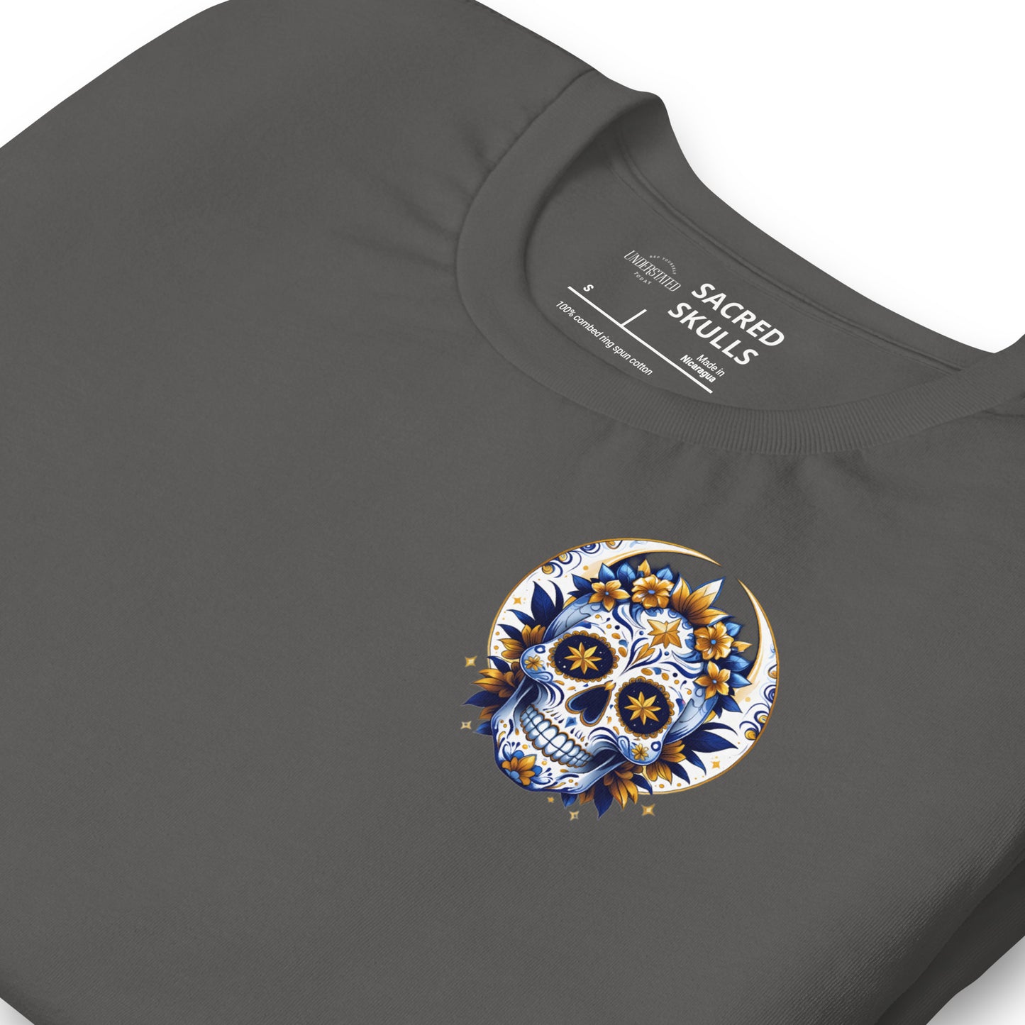 Celestial Gold Sugar Skull Tee