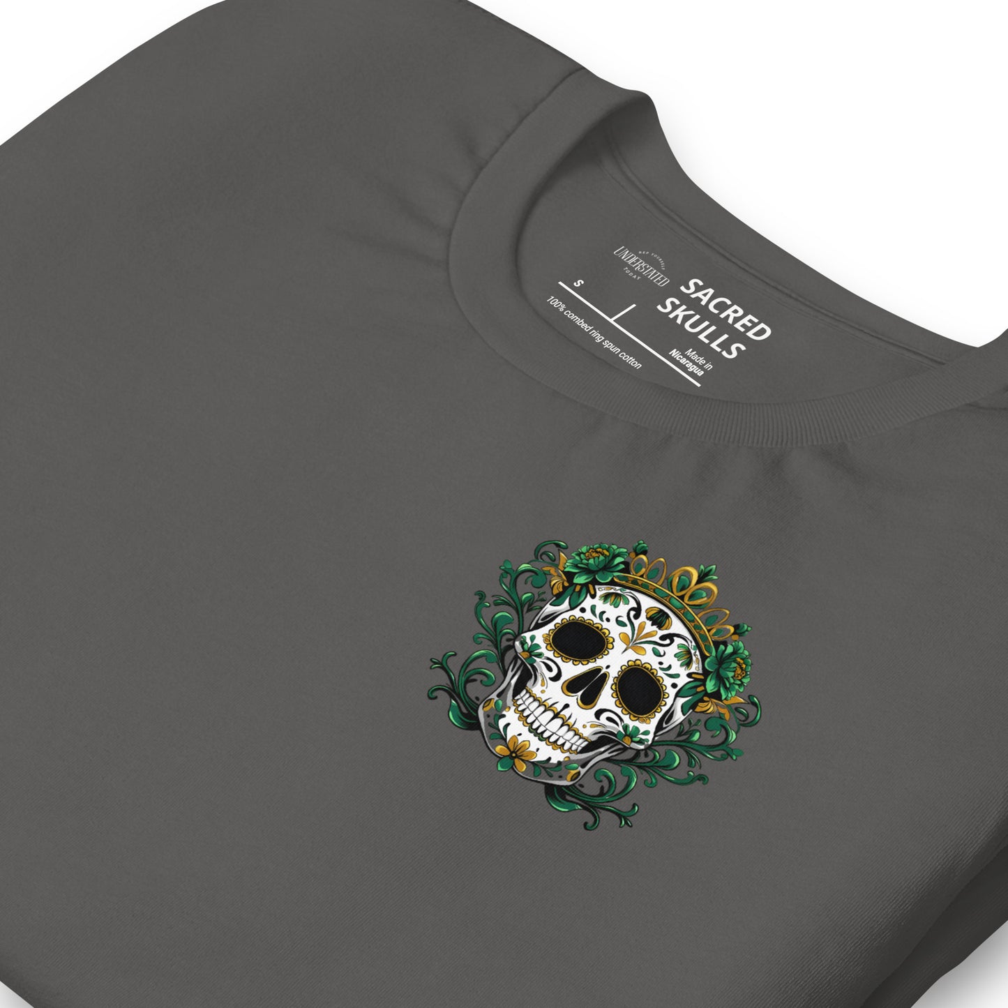 Regal Green Sugar Skull Tee
