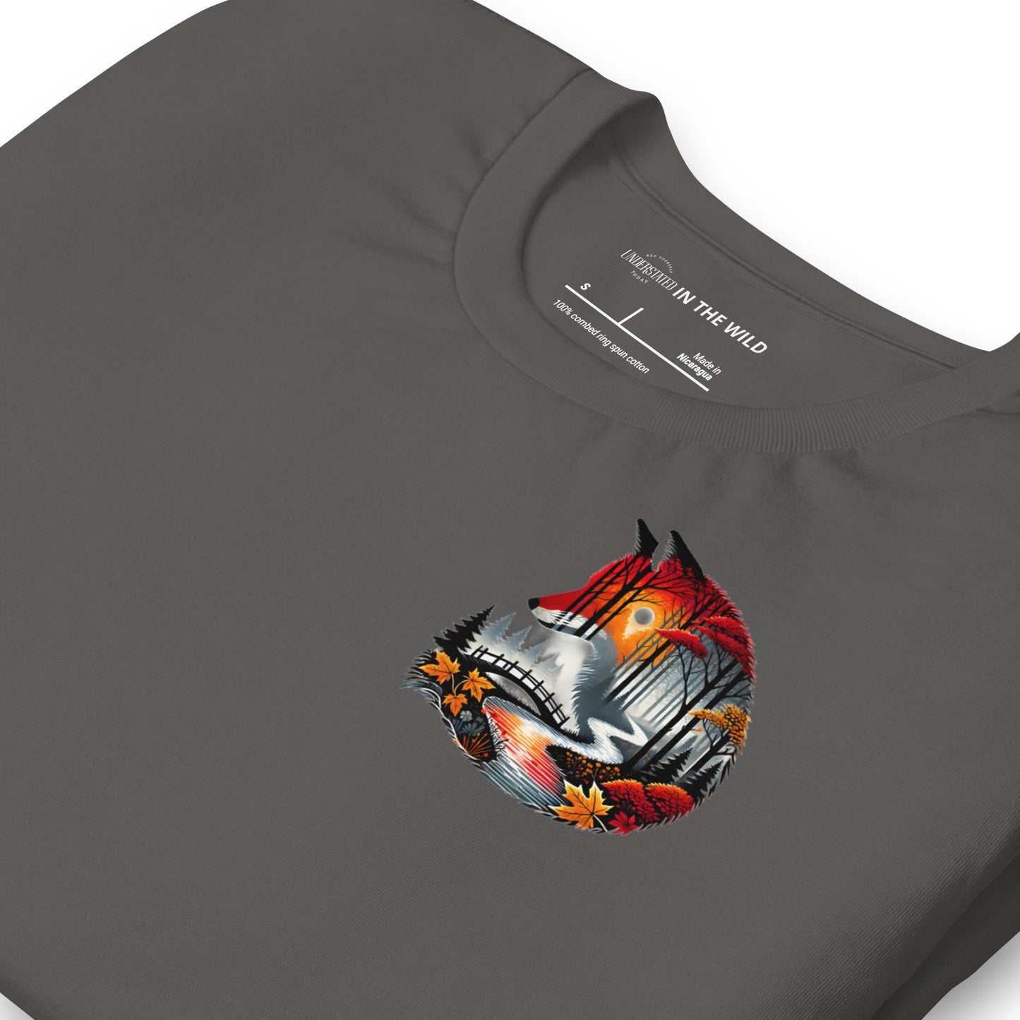 Autumn Fox Silhouette Nature Tee