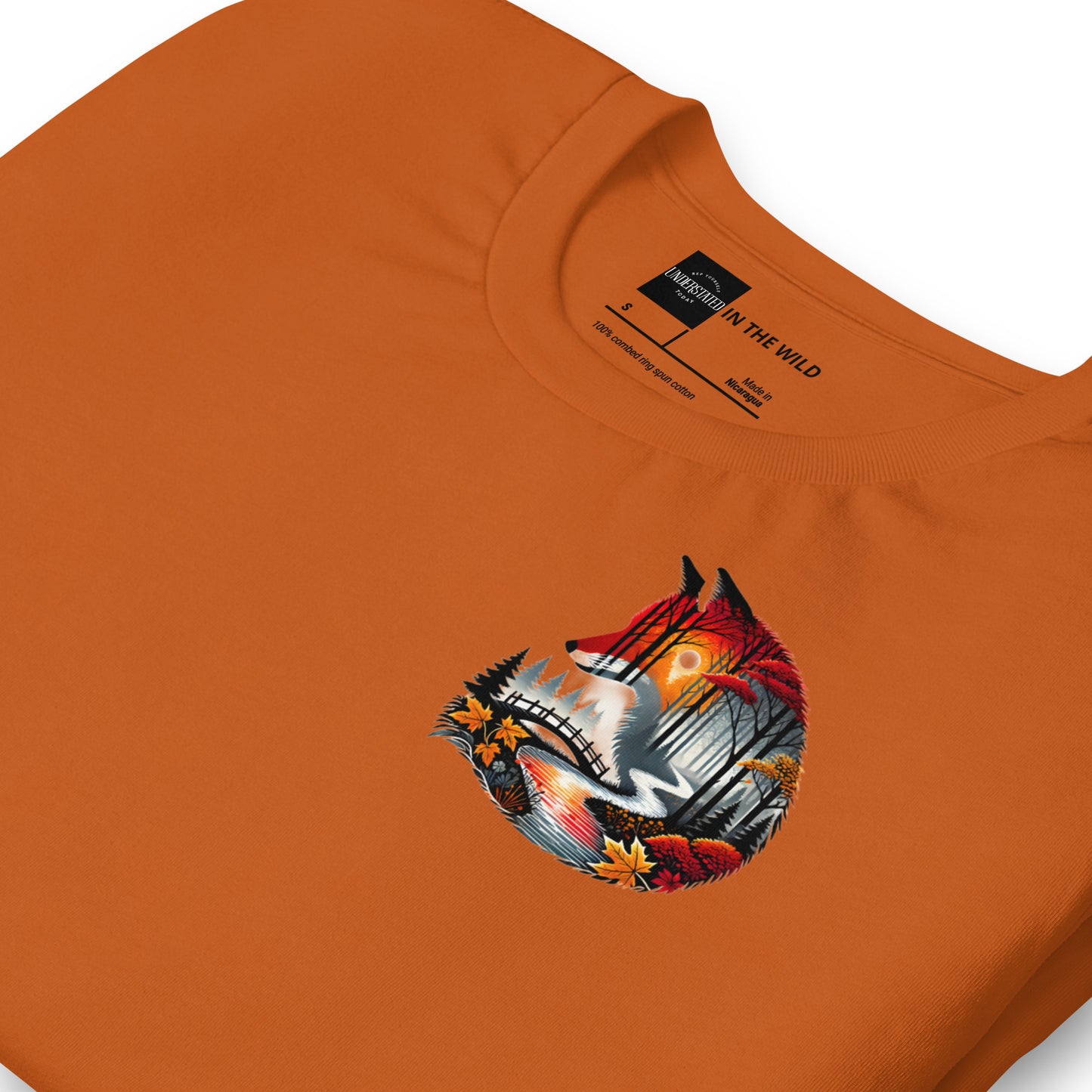 Autumn Fox Silhouette Nature Tee
