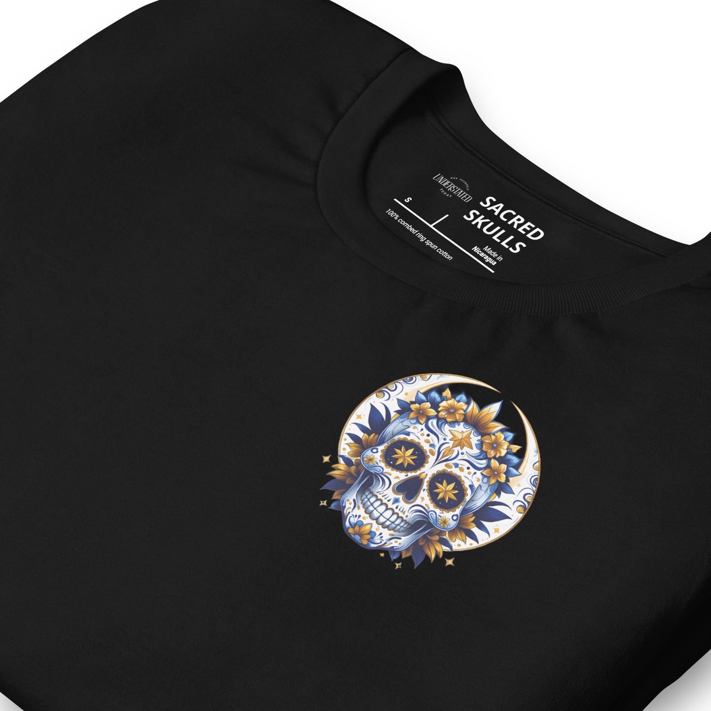 Celestial Gold Sugar Skull Tee