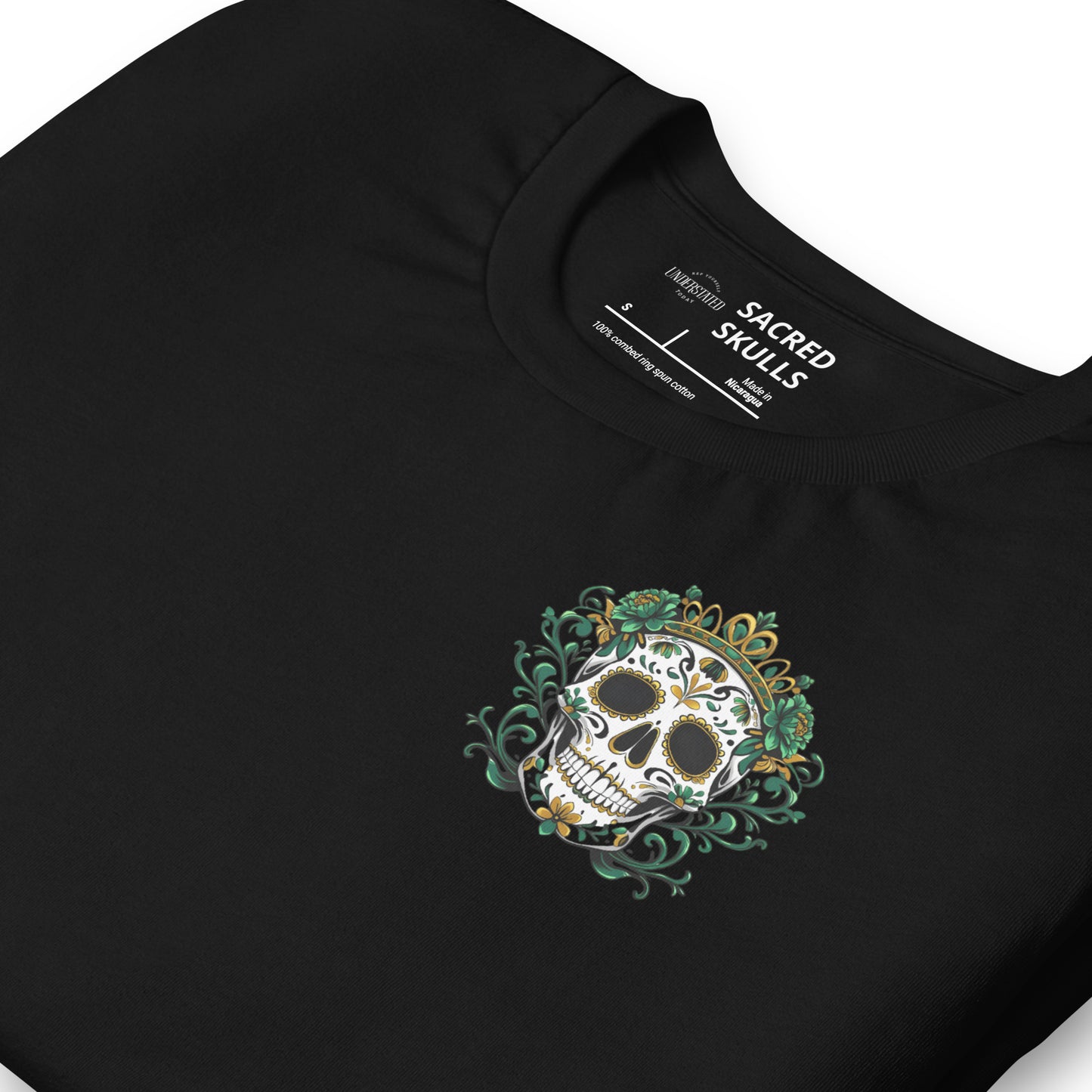 Regal Green Sugar Skull Tee