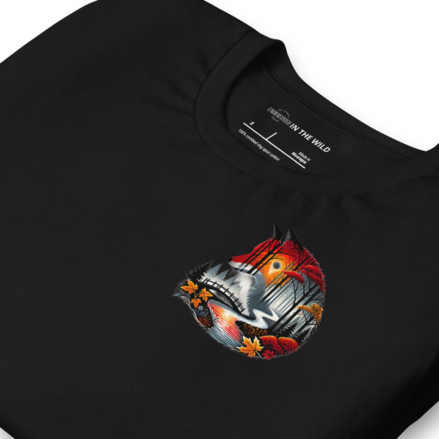 Autumn Fox Silhouette Nature Tee
