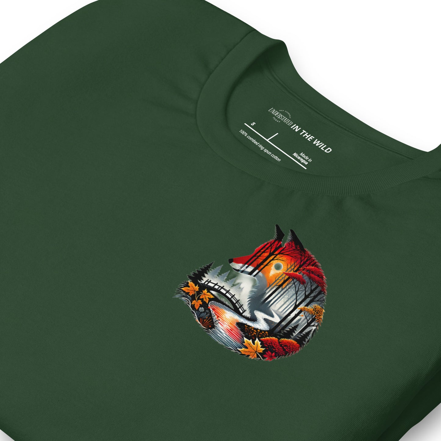 Autumn Fox Silhouette Nature Tee
