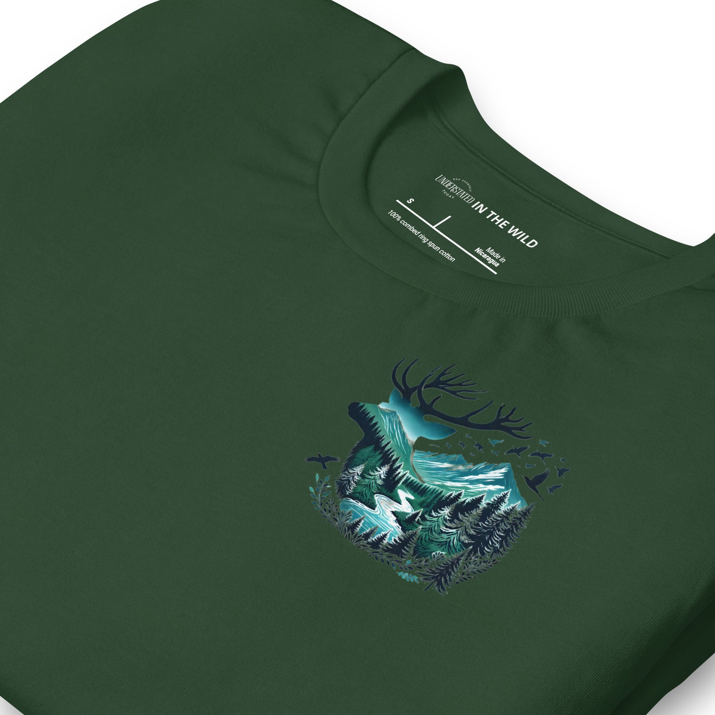 Majestic Deer Forest Nature Scene Tee