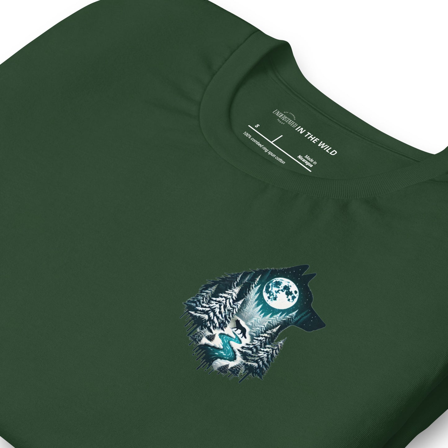 Moonlit Wolf and Winter Forest Adventure Tee