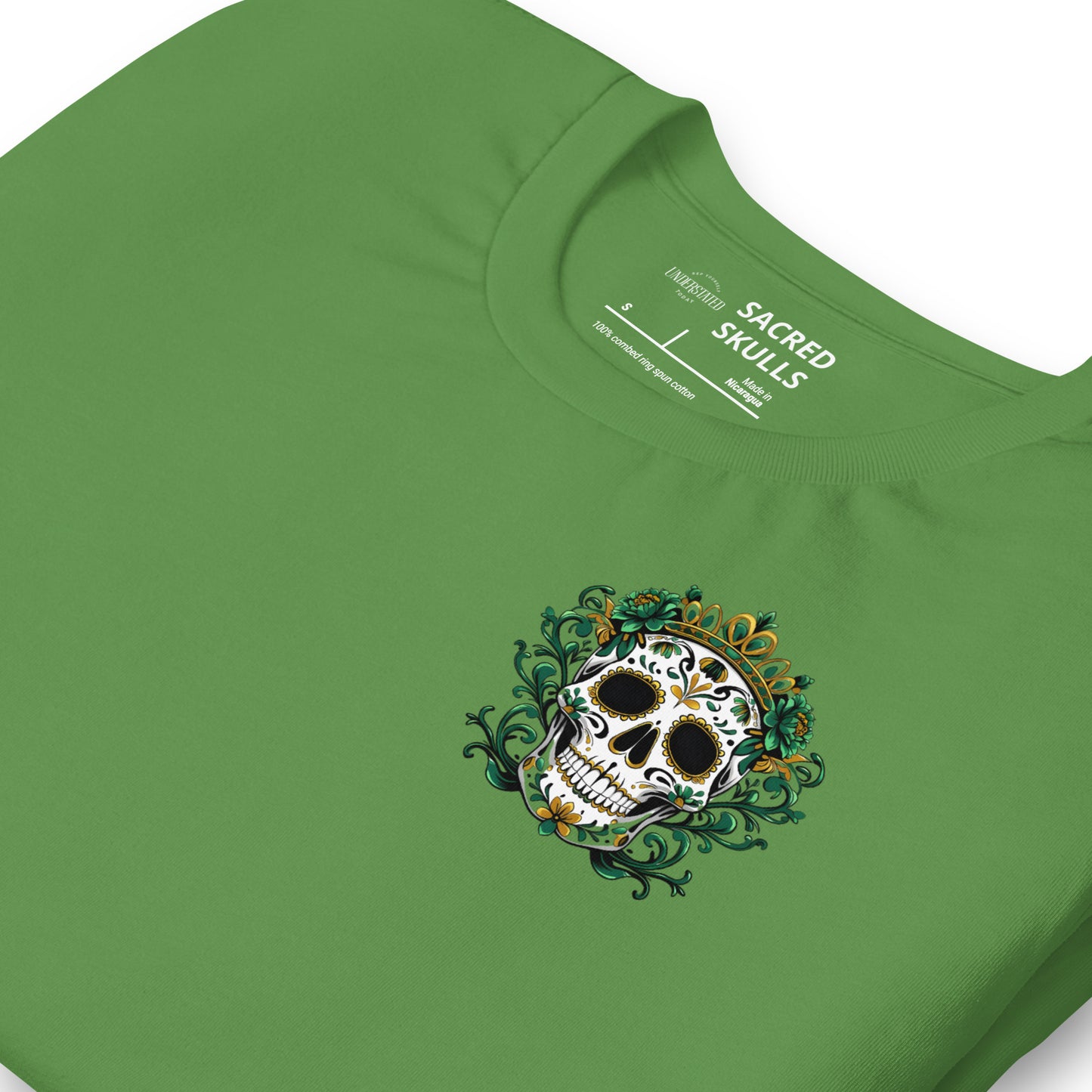 Regal Green Sugar Skull Tee