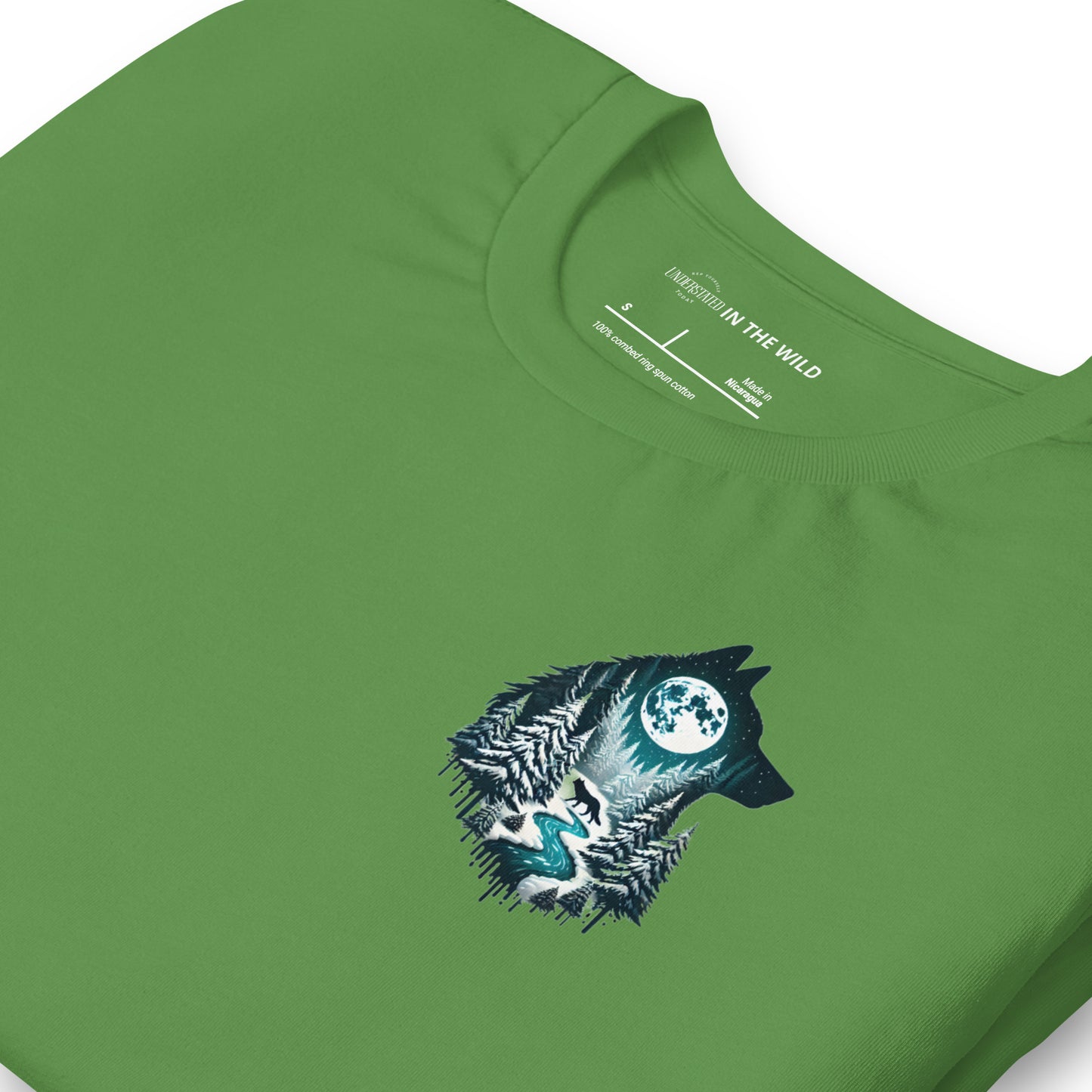 Moonlit Wolf and Winter Forest Adventure Tee