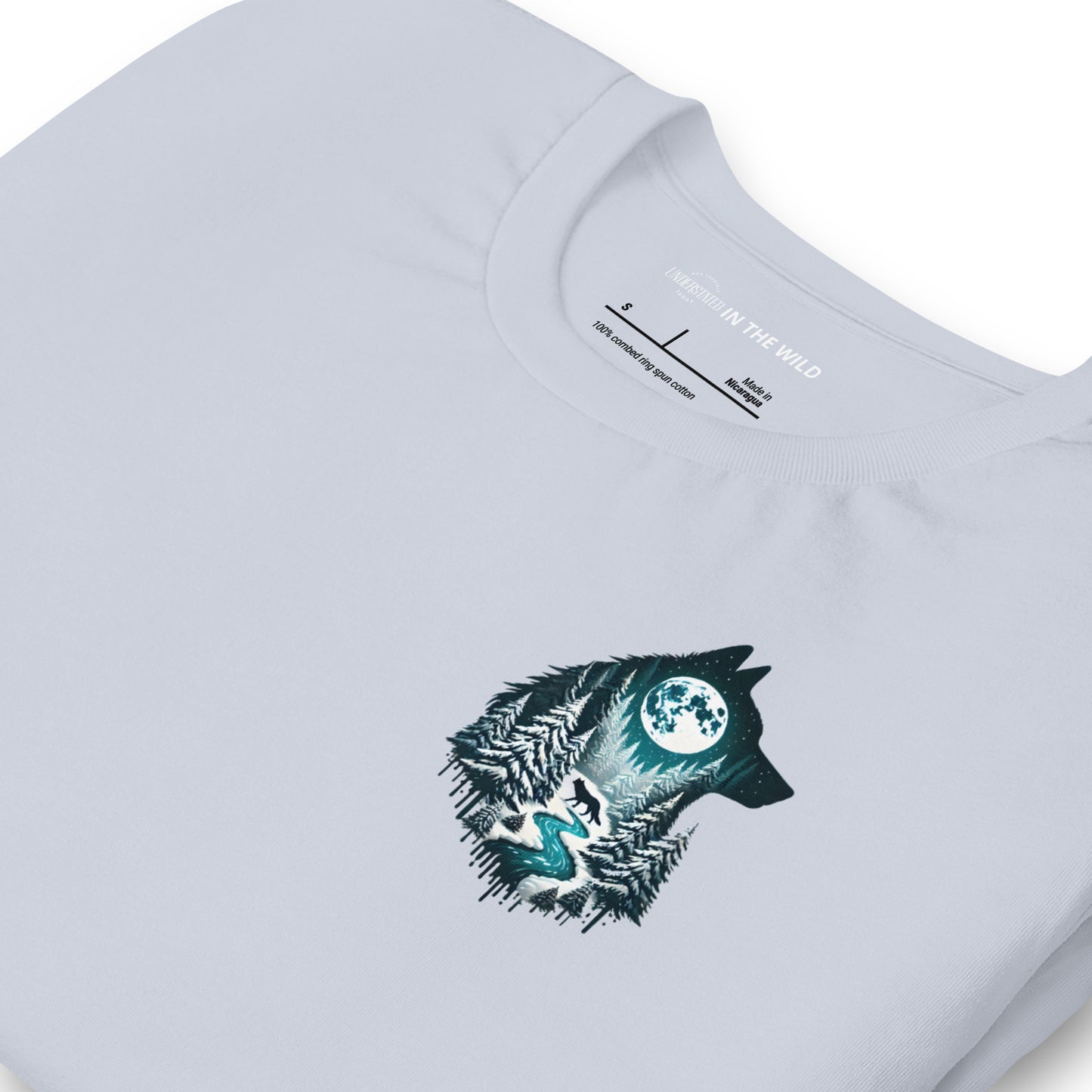 Moonlit Wolf and Winter Forest Adventure Tee