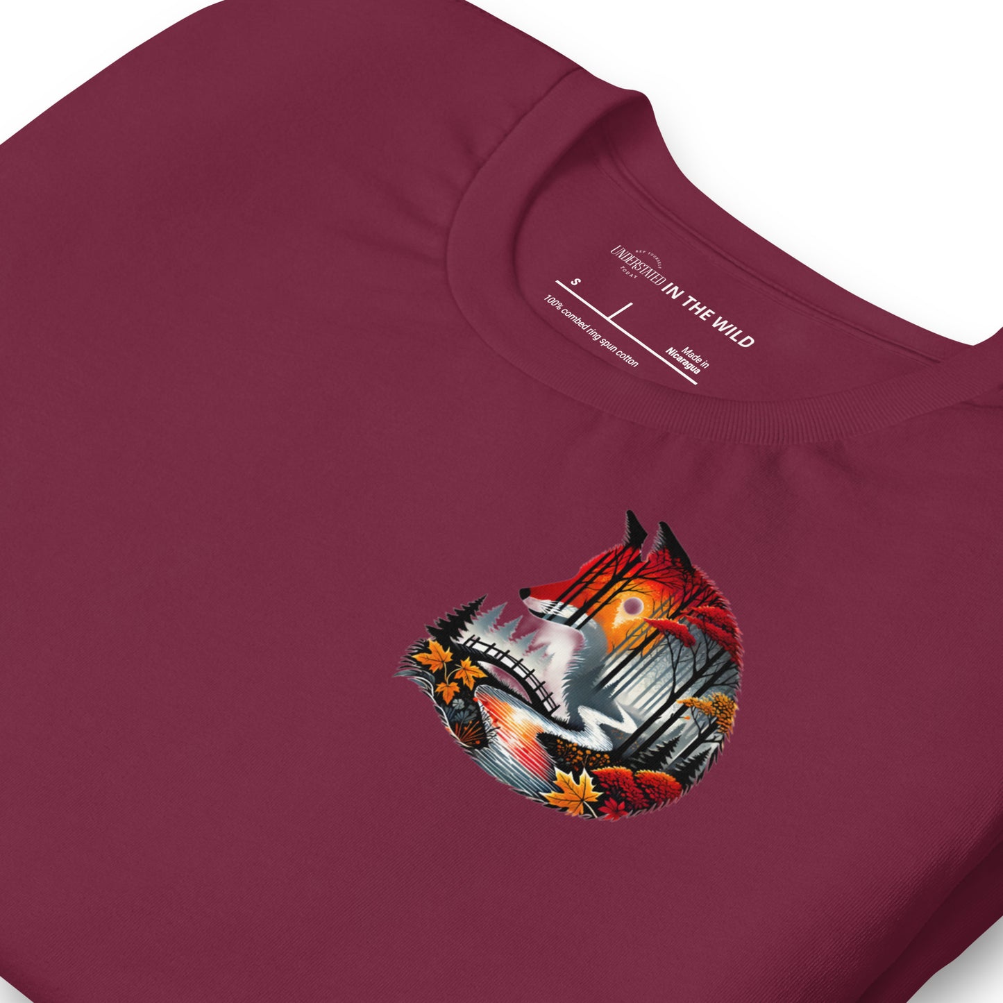 Autumn Fox Silhouette Nature Tee