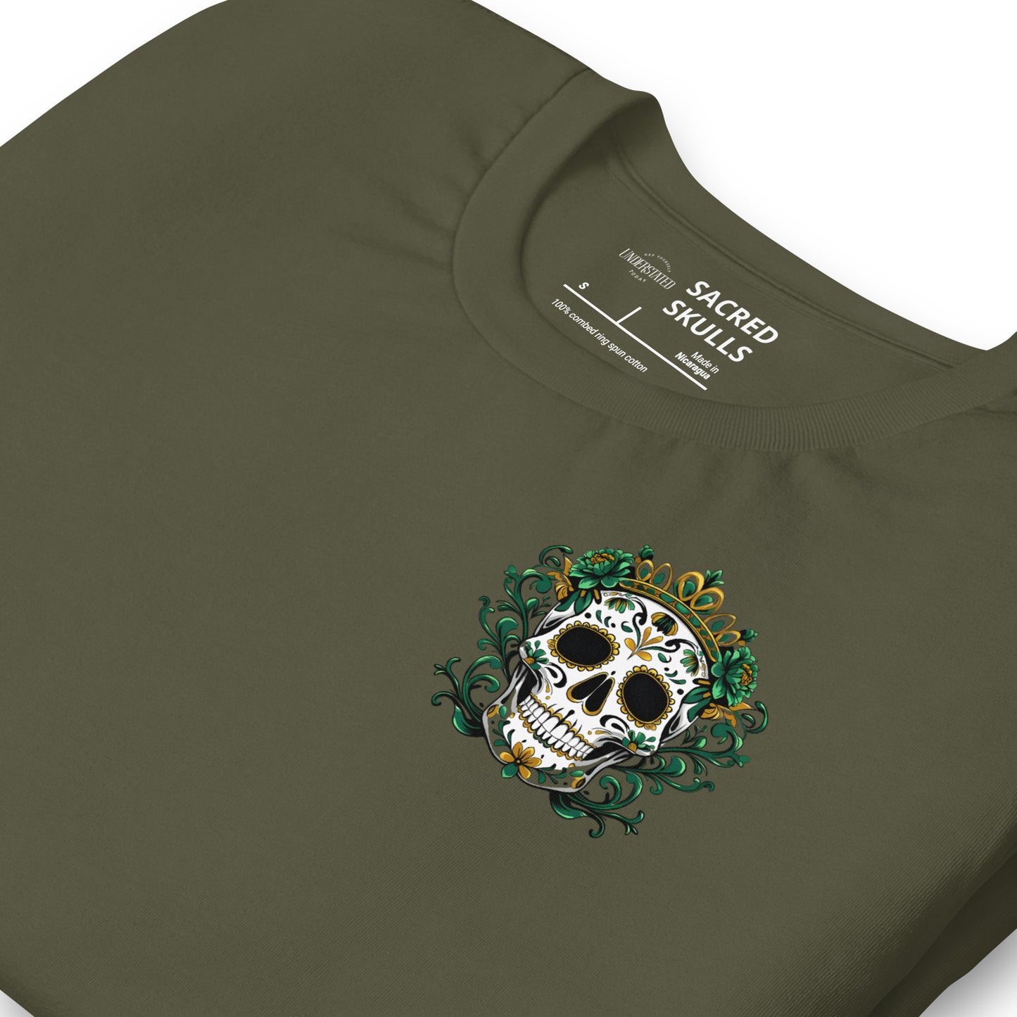 Regal Green Sugar Skull Tee