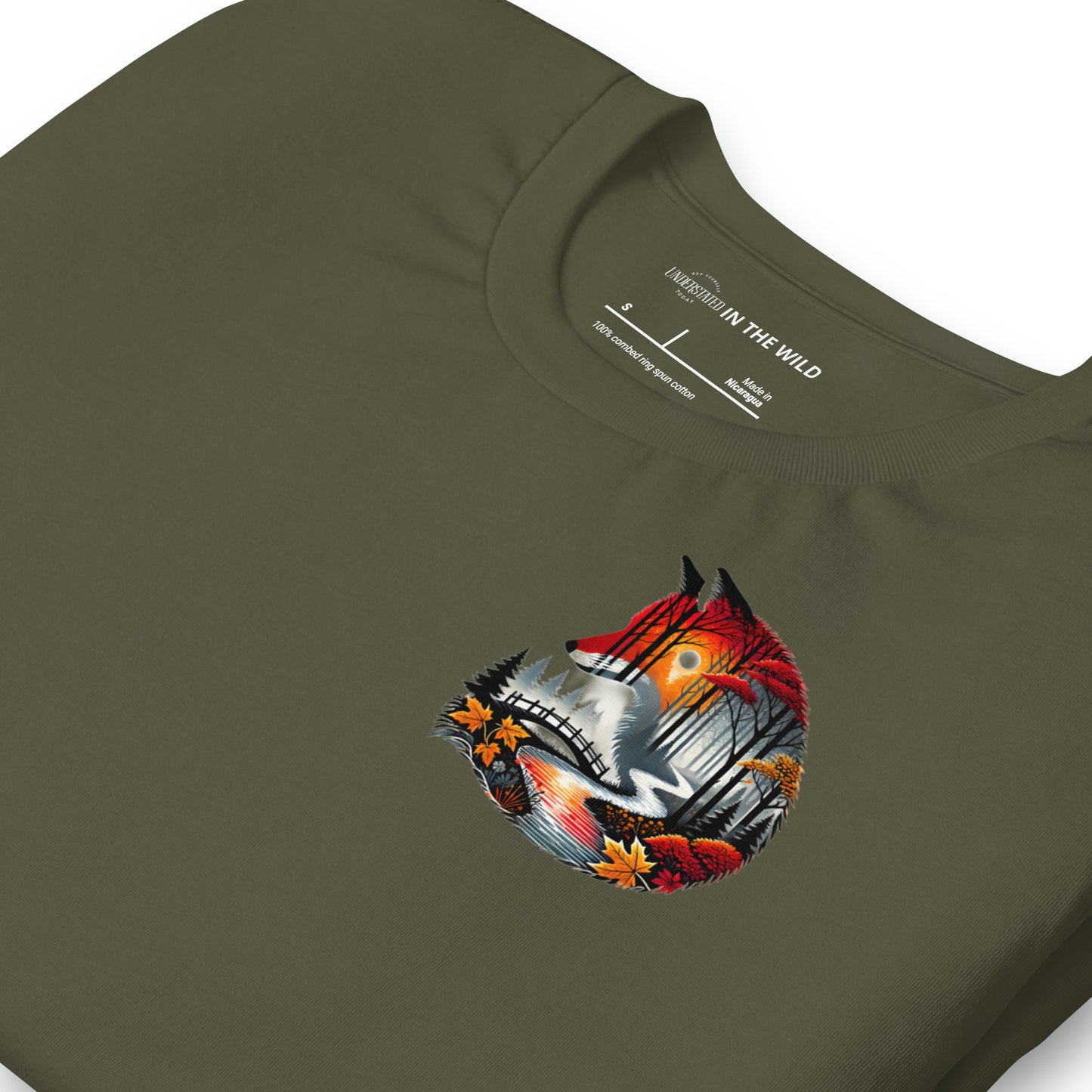 Autumn Fox Silhouette Nature Tee