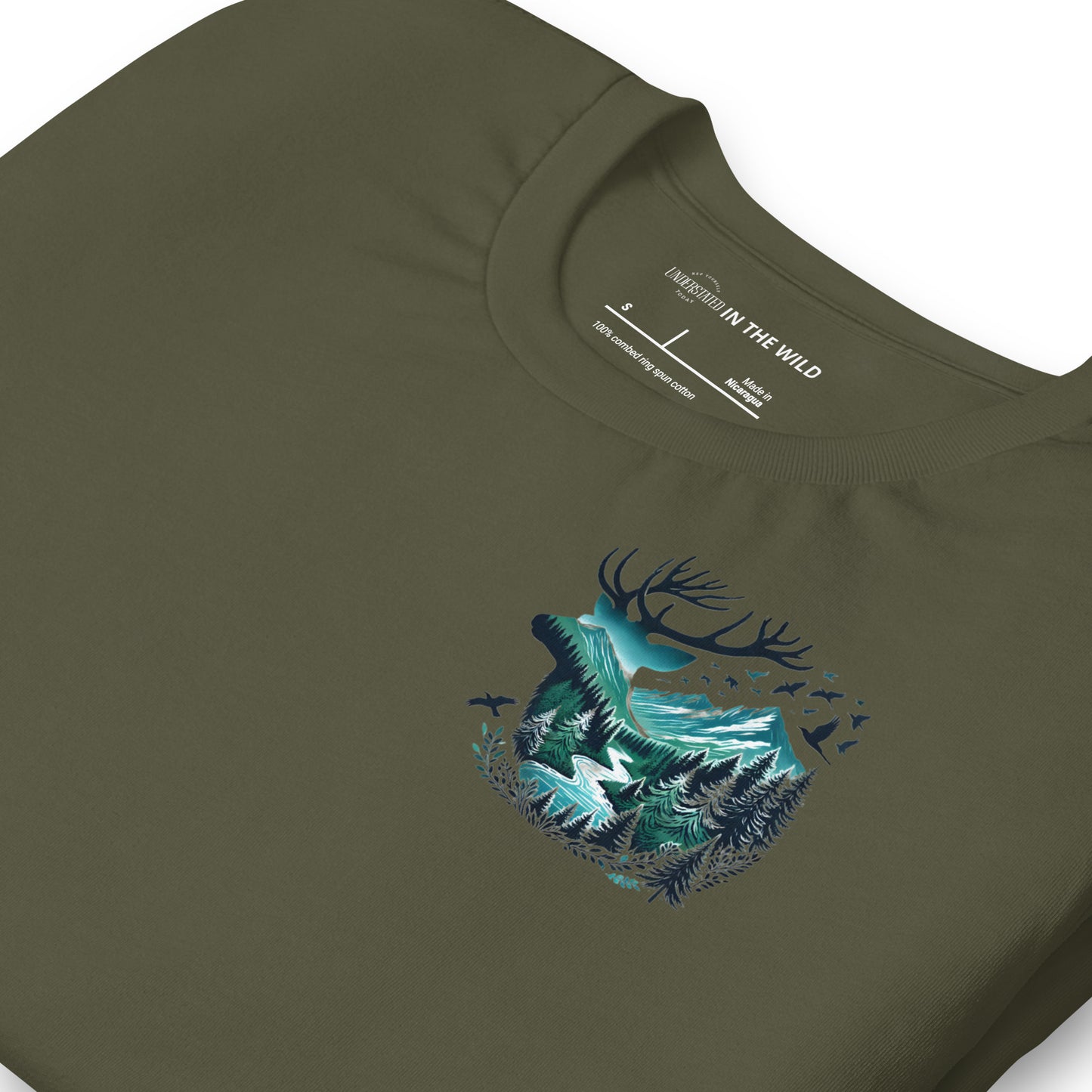 Majestic Deer Forest Nature Scene Tee