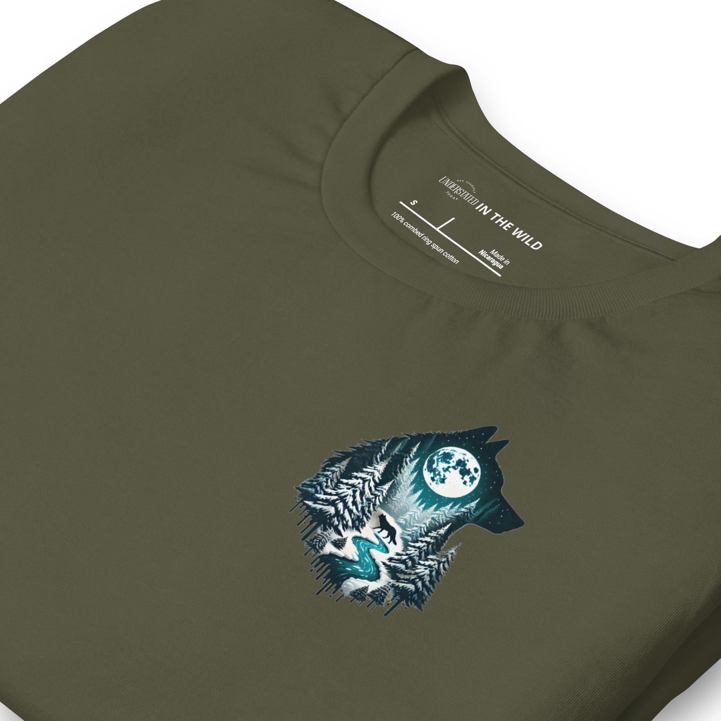 Moonlit Wolf and Winter Forest Adventure Tee