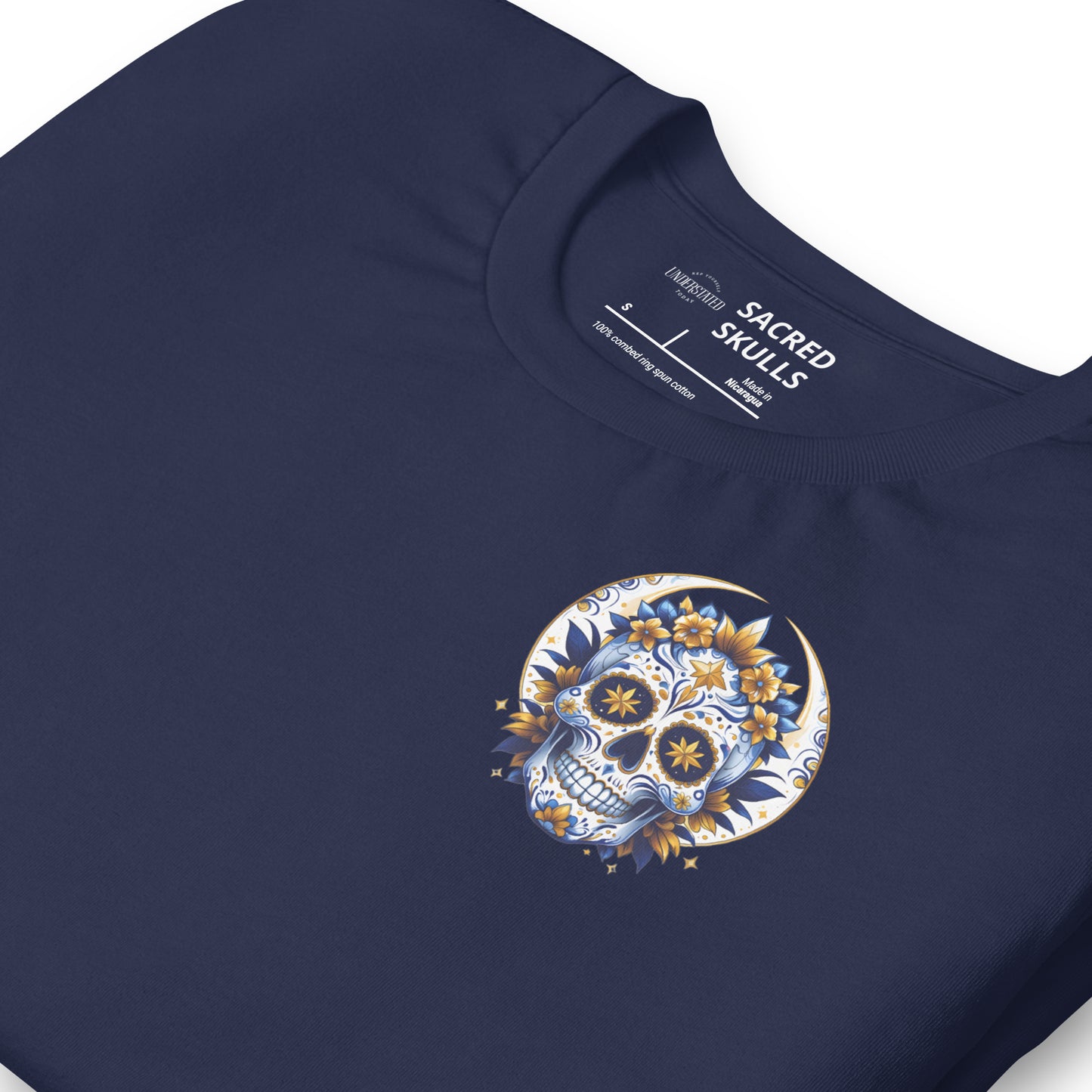 Celestial Gold Sugar Skull Tee