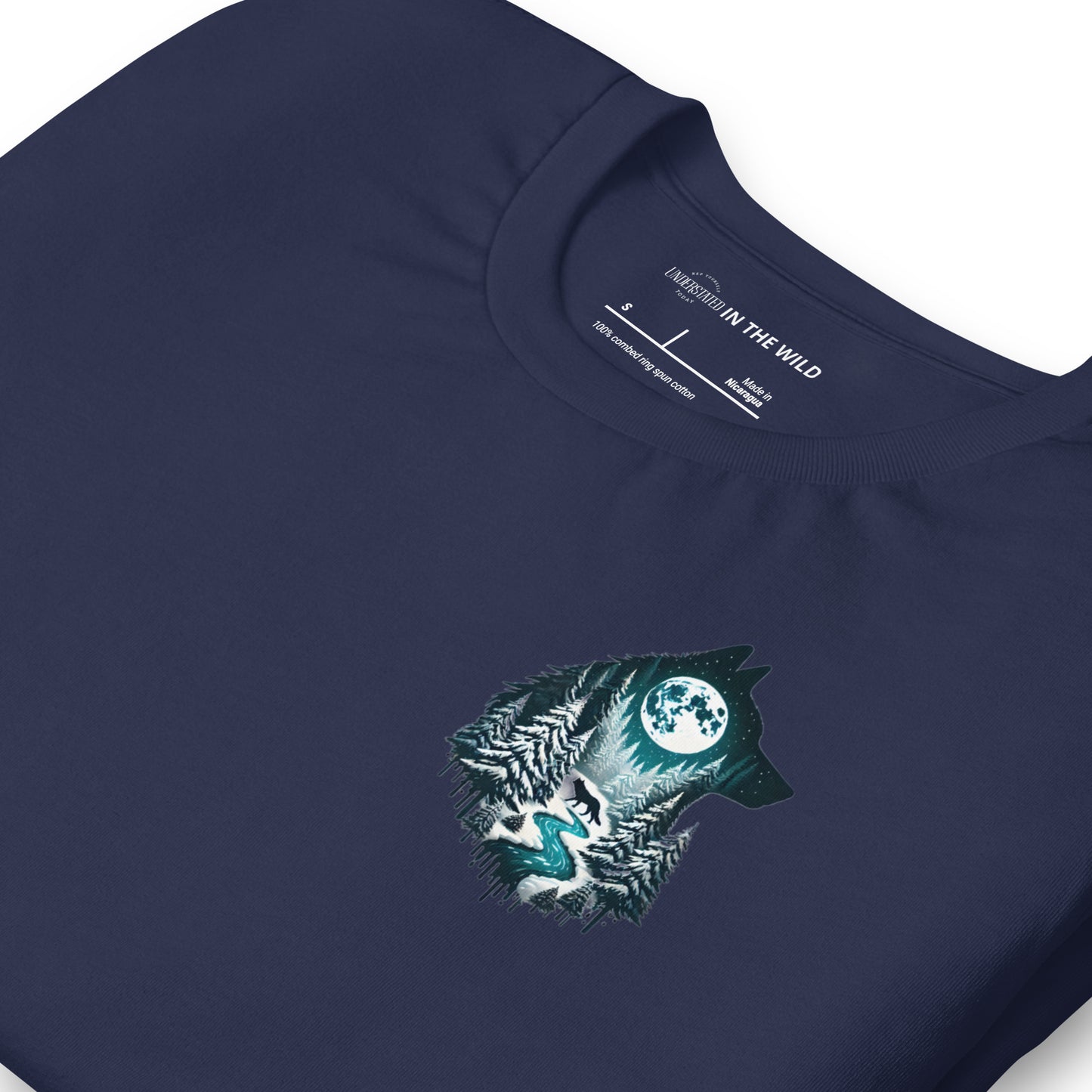 Moonlit Wolf and Winter Forest Adventure Tee