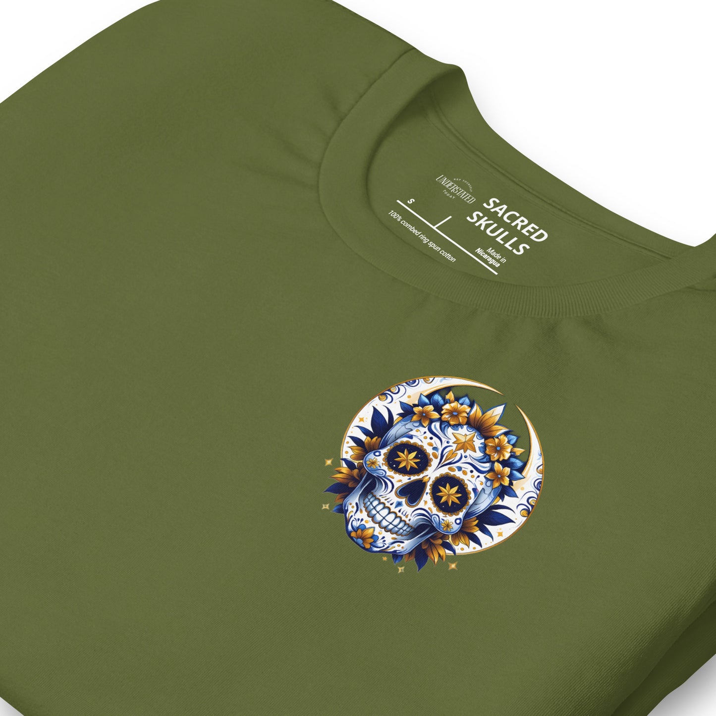 Celestial Gold Sugar Skull Tee