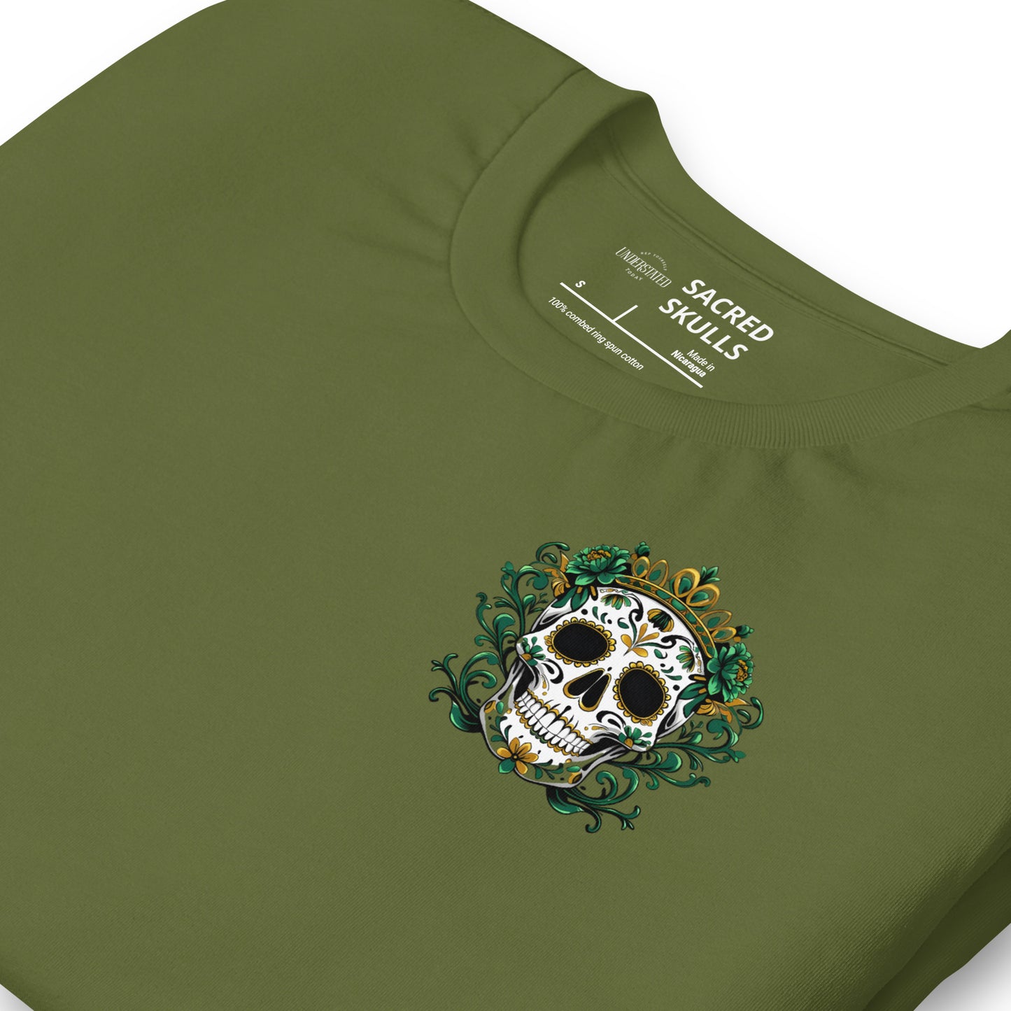 Regal Green Sugar Skull Tee