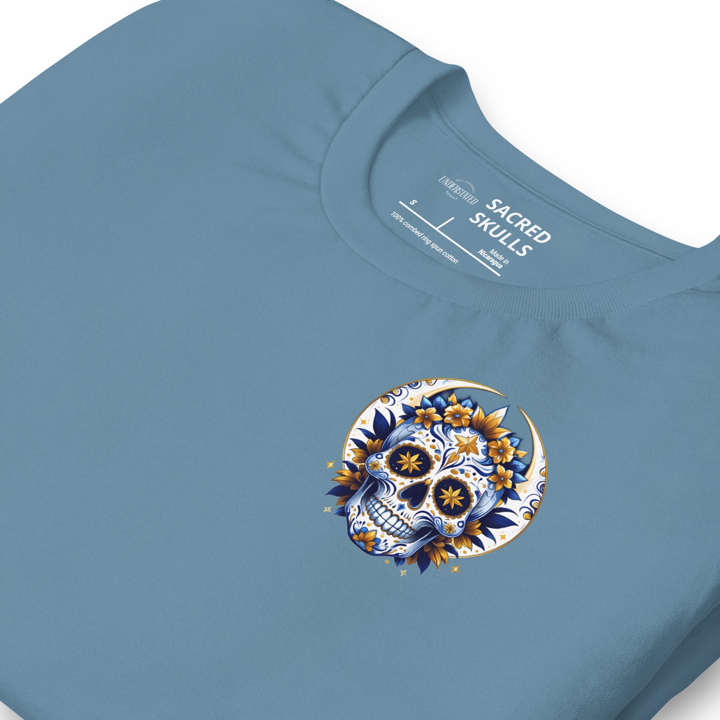 Celestial Gold Sugar Skull Tee