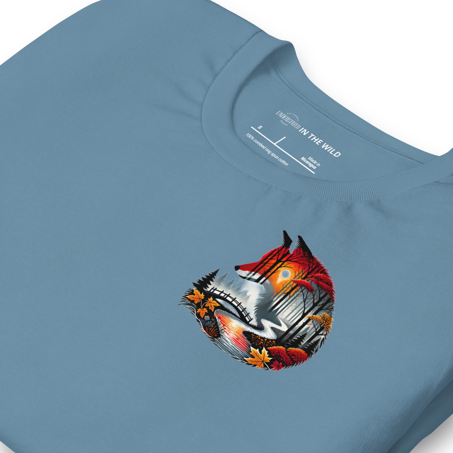 Autumn Fox Silhouette Nature Tee