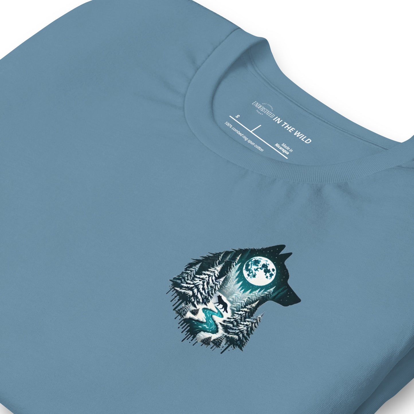 Moonlit Wolf and Winter Forest Adventure Tee