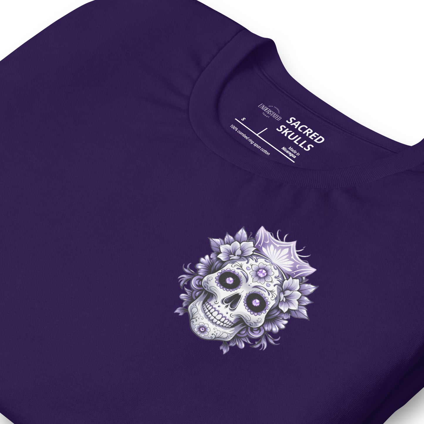 Royal Amethyst Sugar Skull Tee