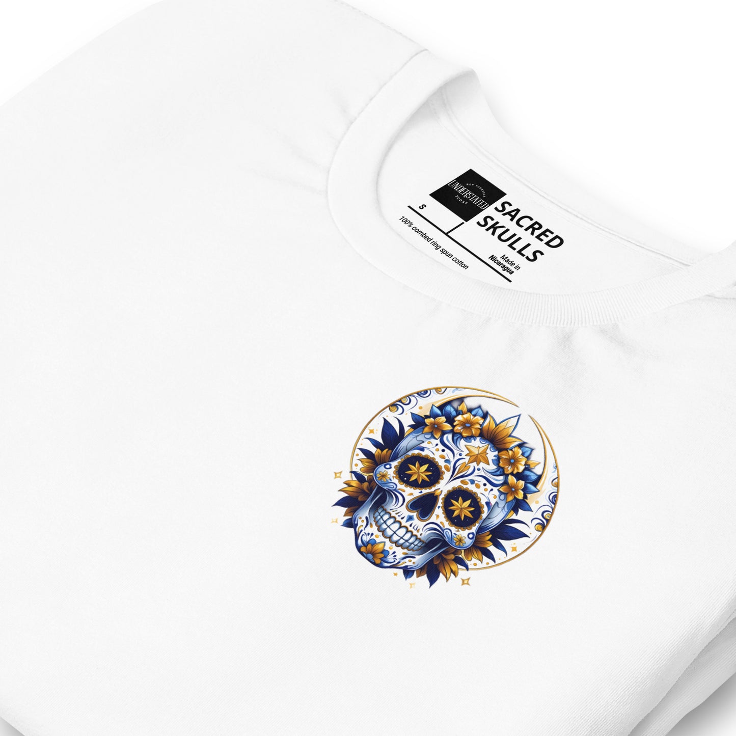 Celestial Gold Sugar Skull Tee