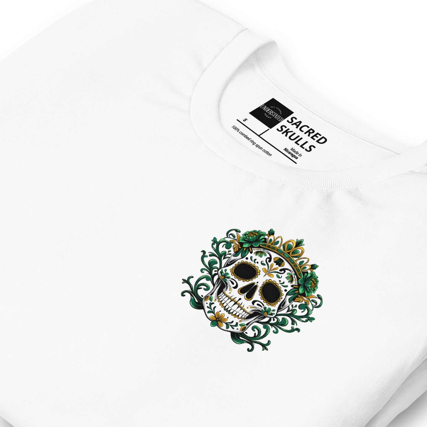 Regal Green Sugar Skull Tee