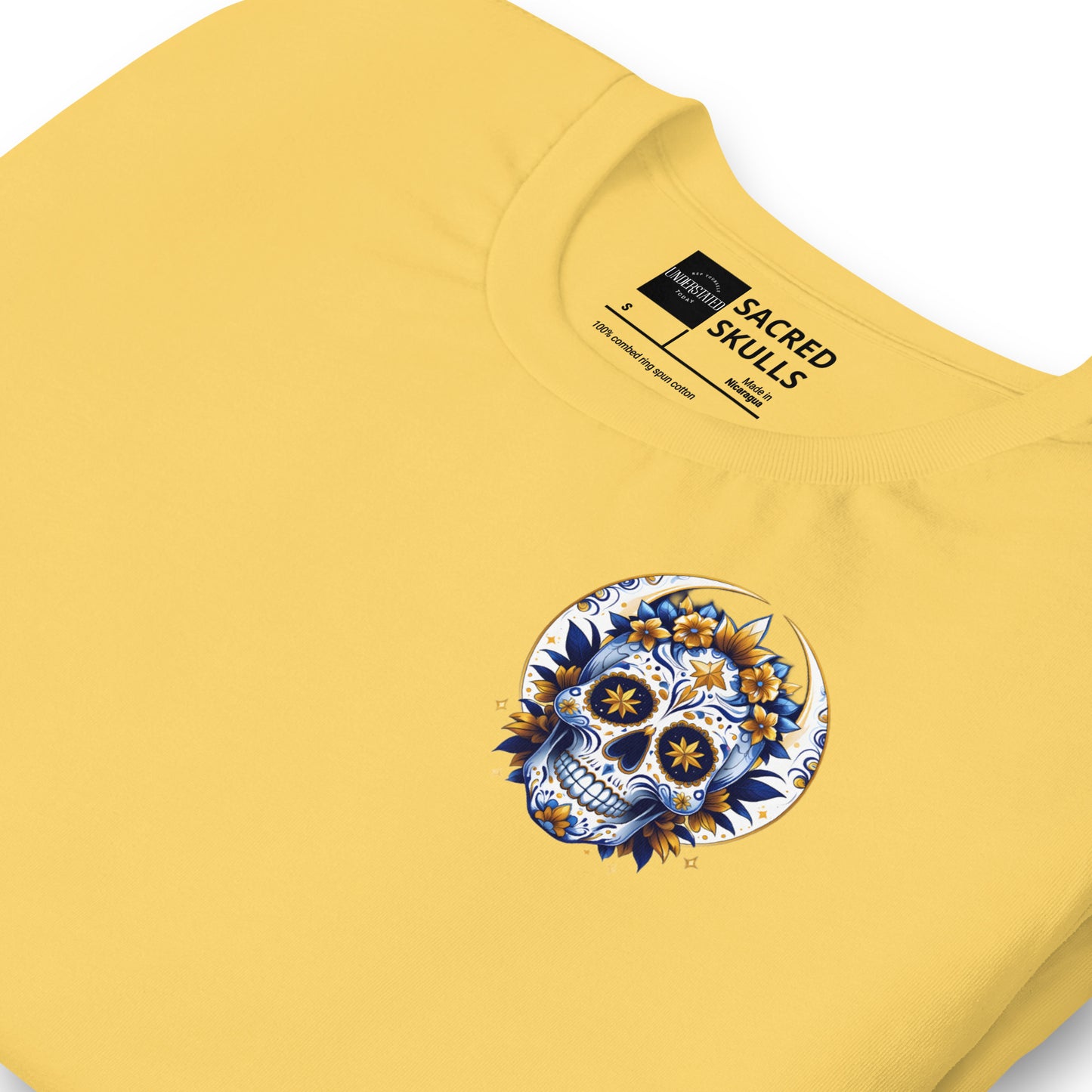 Celestial Gold Sugar Skull Tee