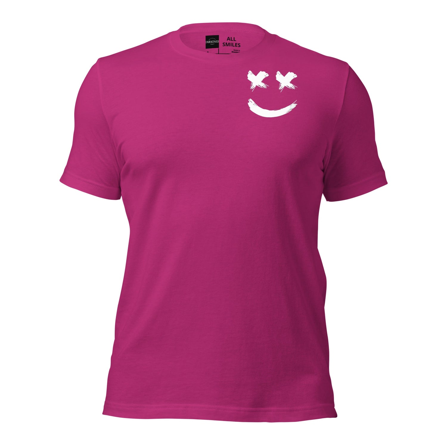Understated All Smiles collection — minimalist smiley graphic tees
